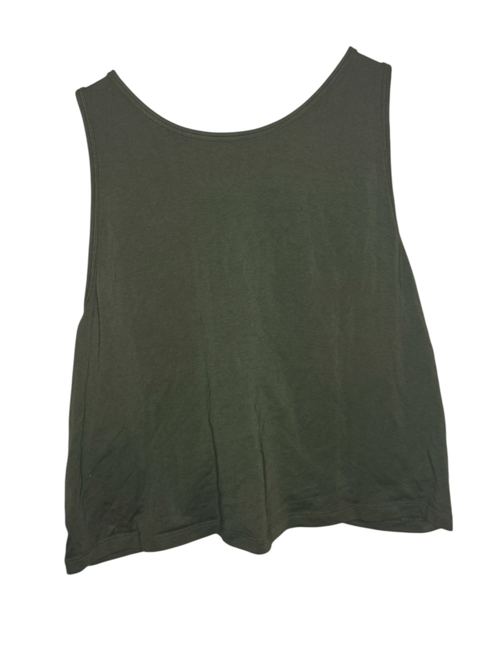 Fabletics Olive Green Lace Up Back Tank Top Plus Size 1X
